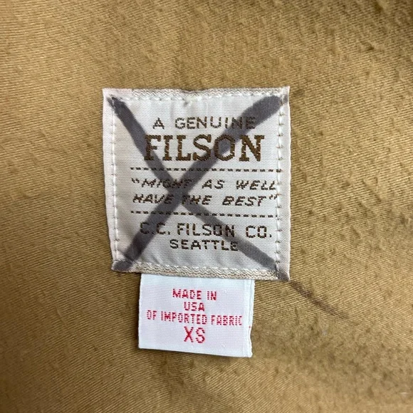 FILSON Tan Moleskin‎ Shooting CoatSize XS